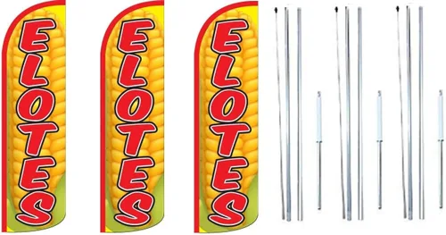 Miniatura 8 de Elote Asado King Size Swooper - Letrero de bandera