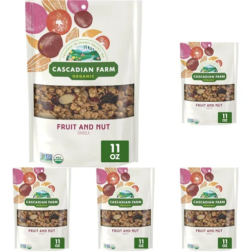 Miniatura 23 de Cascadian Farm Granola orgánica, cereal de almendras de chocolate oscuro, bolsa resellable, 11 onzas