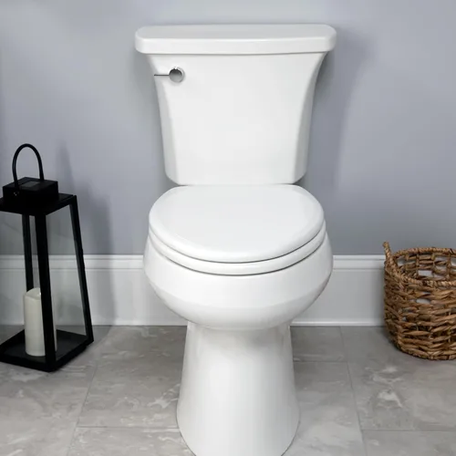 Miniatura 3 de Mayfair Linden - Asiento de inodoro de cierre lento, antideslizante, de madera resistente, fácil de instalar, redondo, color blanco