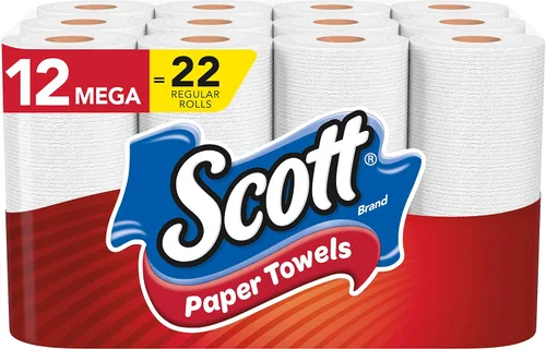 Miniatura 11 de Scott Toallas de papel, elige una hoja: 6 megarrollos = 11 rollos regulares (102 hojas por rollo)