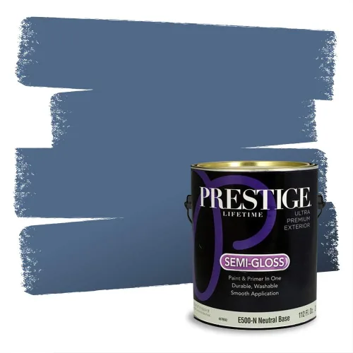 Miniatura 284 de Pintura Exterior + imprimación PRESTIGE, todo-en-uno, 1 galón, acabado mate, color comparable al Valspar* Royal Gray* VS151-Gris real