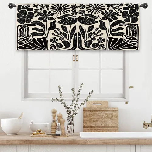 Miniatura 11 de Cortinas rústicas de cocina con puerta de granero de 27.5 pulgadas de ancho x 39 pulgadas de largo, cortinas de tratamiento de ventanas pequeñas