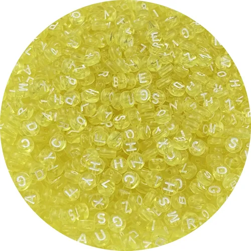 Miniatura 15 de 1000 cuentas redondas de acrílico del alfabeto para la fabricación de joyas y manualidades (cuentas blancas de letras coloridas)