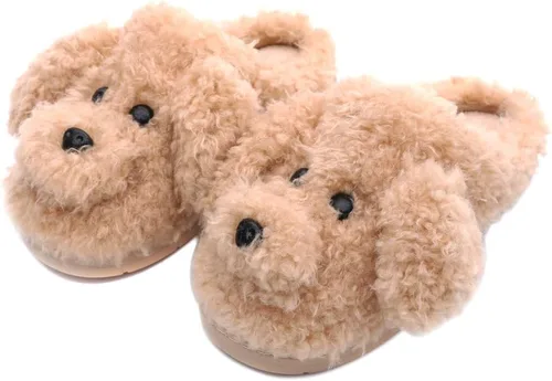 Lindas pantuflas con forma de animales, espuma de memoria cálida, para invierno, suave forro polar, pantuflas para el horas, para interiores y