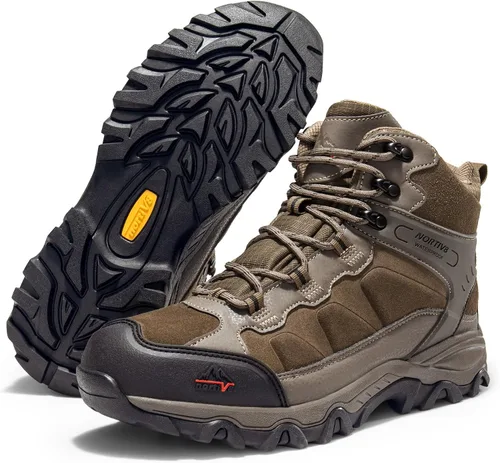 Miniatura 34 de NORTIV 8 - Botas de senderismo impermeables para hombre, zapatos de montañismo ligeros para exteriores