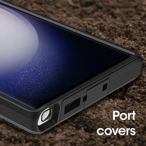 Miniatura 5 de OtterBox Galaxy S23 Ultra (solamente) - Funda de la serie Commuter - Negro, delgado y resistente, apto para bolsillo, con paño de limpieza, embalaje