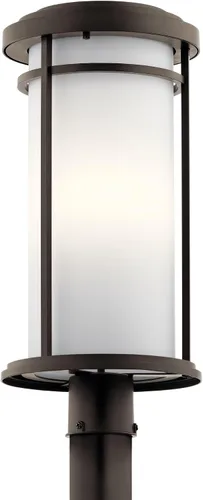 Miniatura 3 de Kichler 49690BK - Soporte de poste transitorio para exteriores con una luz de Toman Collection en acabado negro