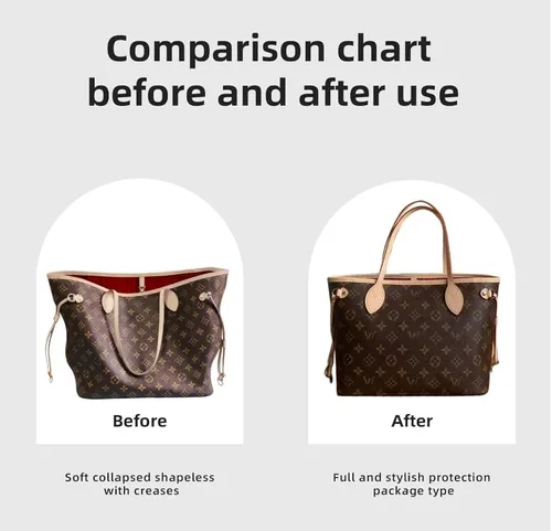 Miniatura 4 de DGAZ Organizador de bolso para LV Neverfullbag MiniPMMMGM, organizador de bolsas de seda, bolso de lujo y moldeador de bolsas (MM)