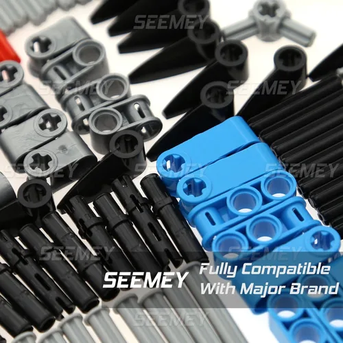 Miniatura 2 de SEEMEY 884 piezas de bloques de conectores de eslabones de cadena de eje compatibles con piezas técnicas de marca principal