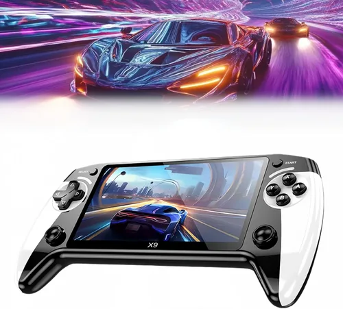 X9 - Consola de juegos portátil retro, consola de juegos retro, pantalla HD IPS de 5.5 pulgadas, más de 20.000 juegos clásicos, salida de TV,