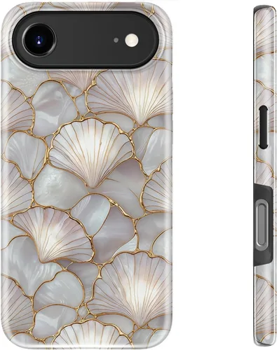 Miniatura 83 de bemal Funda para iPhone 12 Mini, estética, vintage, floreciente, peonía, concha, femenina, compatible con MagSafe, moderna, única, moderna, moderna