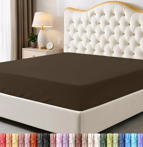 Miniatura 27 de Utopia Bedding Sábana Bajera Completa Ajustada - Sábana de Fondo - Bolsillo Profundo - Microfibra Suave - Resistente al Encogimiento y la Azul Spa