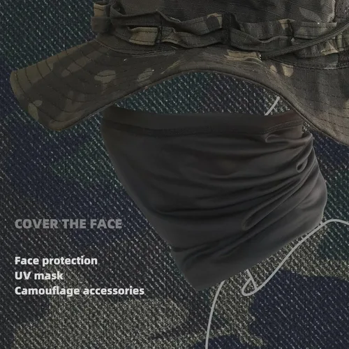 Miniatura 3 de Polaina de cuello de camuflaje, bufanda de esquí para hombres y mujeres, protección UV, resistente al viento, para pesca, caza, ciclismo