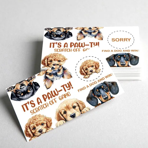 Miniatura 11 de 50 tarjetas de juego Panda-Monium para rascar, divertidas tarjetas de Pandas para fiestas de cumpleaños, fiestas de cumpleaños y amantes