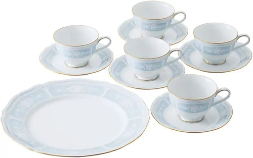 Miniatura 10 de Noritake Y9587A/1507 - Taza y platillo (café y té combinado) 220cc Racewood dorado azul porcelana fina