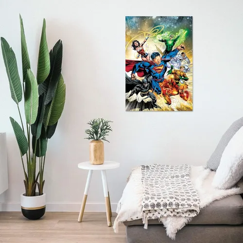 Miniatura 2 de MIGHTYPRINT DC Comics - Liga de la Justicia - Volumen #2 - Cosmos - Arte de portada variante de cómic - Arte de pared duradero de 17 x 24 pulgadas