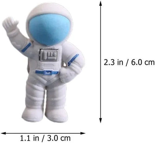 Miniatura 2 de NUOBESTY 24 borradores de astronauta para niños, lindos mini escritorio espacial 3D, juego de borradores de rompecabezas espaciales para premios