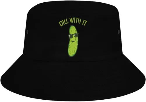 Miniatura 14 de Divertido sombrero de pescador de pepinillos, sombreros de sol de playa para mujeres y hombres, viajes de verano, sombreros de pescador al aire