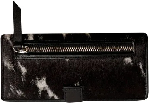 Miniatura 4 de NGF Cartera de cuero de vaca con cremallera para mujer, bolso de mano de cuero real en cartera, bolso organizador de bolso para mujer