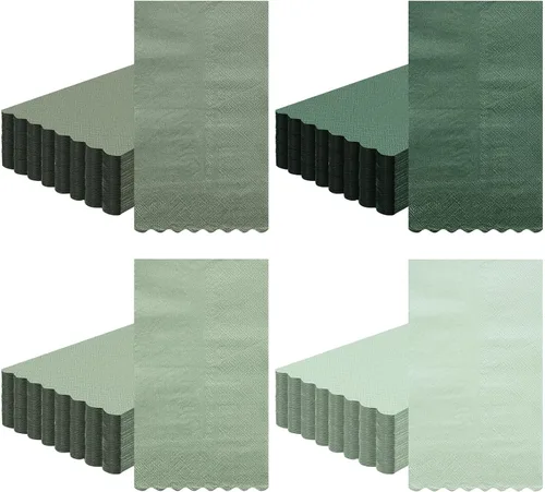 Miniatura 14 de Zhanmai 100 paquetes de servilletas de cóctel 5 x 5 pulgadas, servilletas con bordes festoneados, papel de color degradado para bebidas con bordes