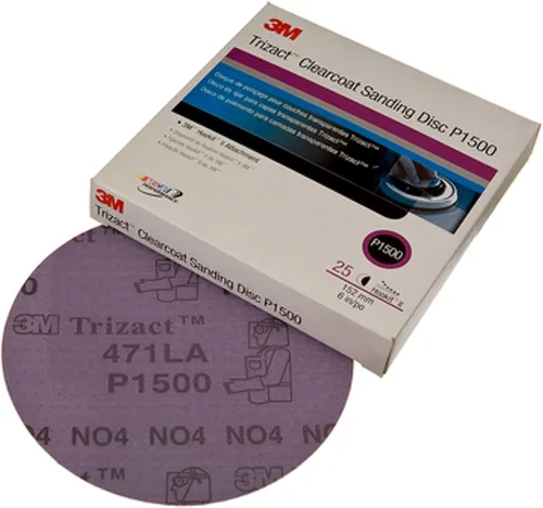 3M Trizact Hookit 02095 - Disco de lijado transparente, 5 pulgadas, 25 por caja