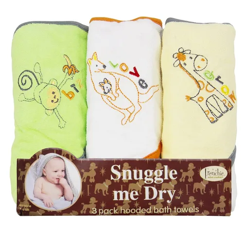 Miniatura 10 de Frenchie Mini Couture, Toallas de baño con capucha para bebés, 80% algodón/20% poliéster, diseño de animales salvajes, juego de toallas de baño