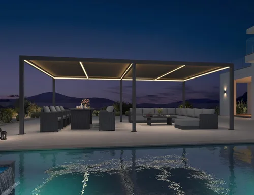 Miniatura 41 de PURPLE LEAF 94AS - Pérgola pequeña de aluminio compacto de 10 x 12 pies con techo rígido con listones ajustables para patio, cubierta de terraza
