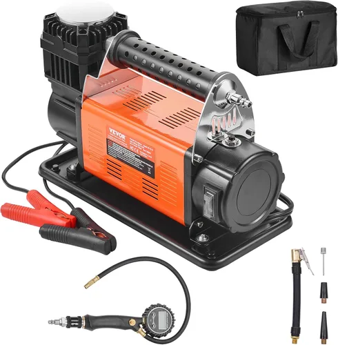 Miniatura 10 de VEVOR - Inflador de neumáticos portátil de 12V, compresor de aire de servicio pesado de 7.06 CFM, bomba de aire todoterreno de 150 PSI