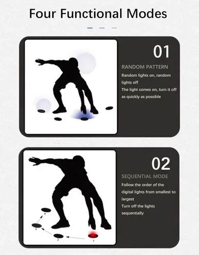 Miniatura 4 de Kit de entrenamiento de luces de agilidad deportiva, luces de entrenamiento de respuesta rápida, luces de reacción deportiva, velocidad de luces