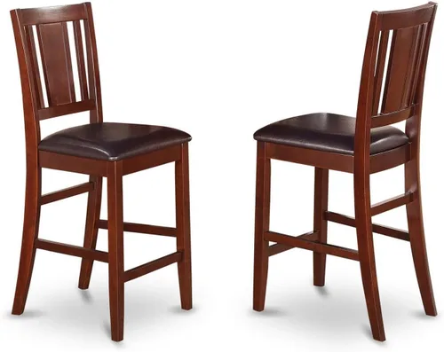 Miniatura 3 de East West Furniture VNBU5-MAH-LC - Juego de mesa de comedor de 5 piezas de altura de mostrador incluye una mesa de cocina cuadrada y 4 sillas