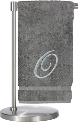 Miniatura 93 de Script R - Toalla de baño con monograma, regalo personalizado, 27 x 54 pulgadas, juego de 1 toalla bordada con texto dorado, 100% algodón turco