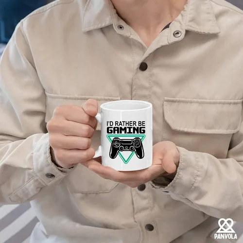 Miniatura 6 de Taza de cerámica de 11 oz con texto en inglés "I'd Rather Be Gaming Gamer Gifts for Men Boyfriend Women Cool Gamers Gifts from Girlfriend Sister