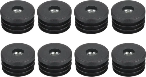 Miniatura 13 de Uxcell 4 piezas de insertos roscados M8 para tubo redondo de 0.748 in/0.75 pulgadas, insertos de plástico negro para tapas de extremos de silla