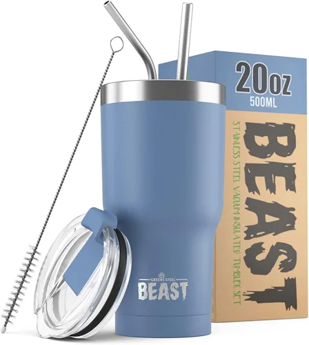 Miniatura 70 de Beast Vaso Térmico de 30 oz de Acero Inoxidable con Aislamiento al Vacío para Café y Hielo de Doble Pared Termo de Viaje (Rojo Arándano)