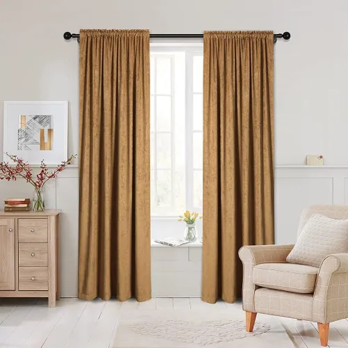 Miniatura 33 de Cortinas de doble cara de felpilla para cortina de cocina, cenefa para sala de estar
