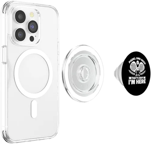 Miniatura 4 de Paleta de pádel de calabaza de cerveza, pádel de pelota de tenis PopSockets MagSafe PopGrip para iPhone
