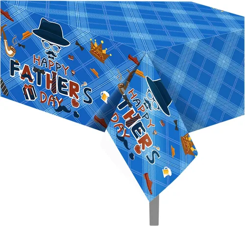 Miniatura 24 de 1 paquete de mantel de plástico con diseño de bandera americana del 4 de julio para fiesta, 54 x 87 pulgadas de largo, mantel rectangular para bufé