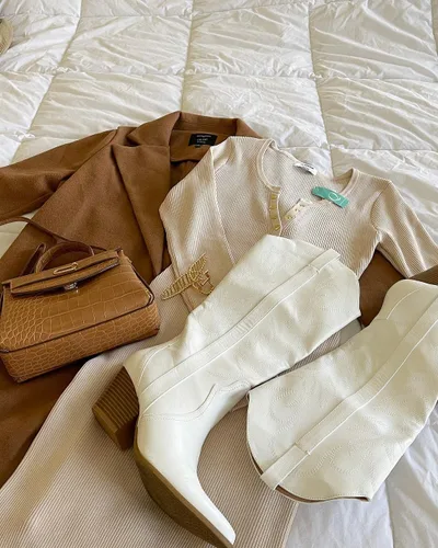 Miniatura 2 de Arromic Botas vaqueras para mujer, cómodas, bordadas, vaquera occidental, hasta la rodilla, puntera puntiaguda, cremallera, tacón grueso, traje