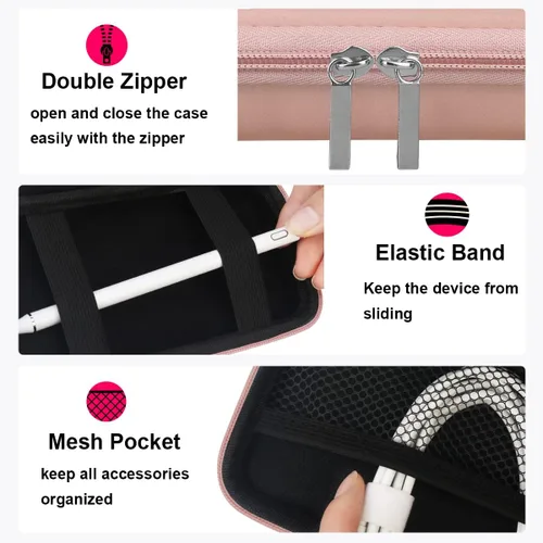 Miniatura 4 de Elonbo Estuche de transporte para Apple MagSafe Charger Battery Pack, bolsa organizadora de viaje dura para cargador magnético seguro para iPhone