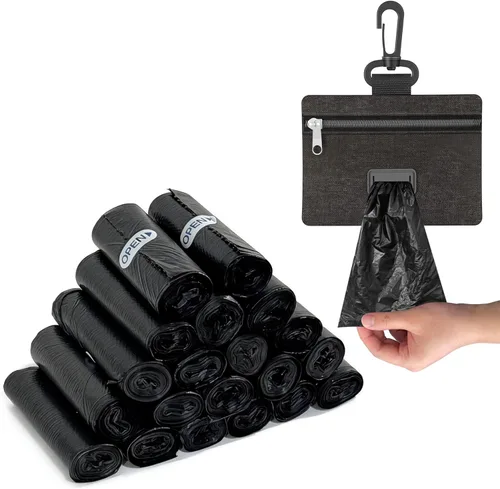 Miniatura 10 de Charmount 120 bolsas sin perfume para excremento de perro con asas, bolsa de basura extra gruesa de 16 x 8 pulgadas, a prueba de fugas y fácil
