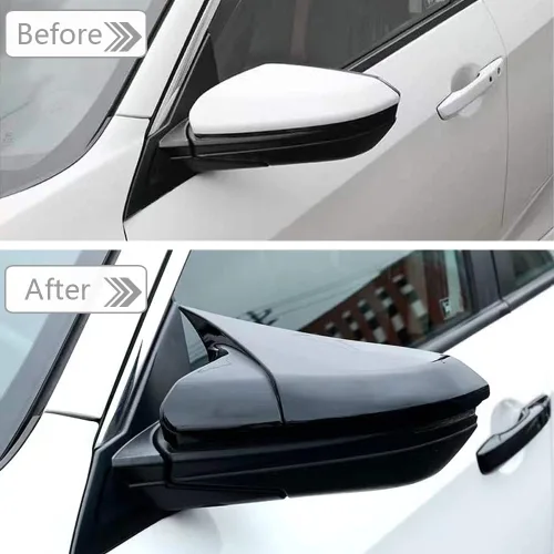 Miniatura 2 de Cubierta de espejo retrovisor lateral de cuerno de buey para automóvil, protector de espejo retrovisor, cubiertas de decoración, accesorios