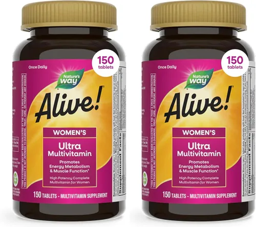 Miniatura 13 de Nature's Way Alive! Multivitaminas diarias ultra para mujer, fórmula de alta potencia, promueve el metabolismo de la energía y la función muscular*
