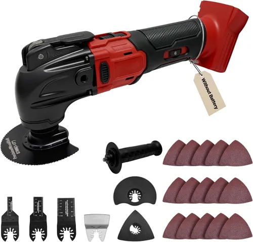 Multiherramientas oscilantes para batería Milwaukee de 18 V, herramienta de molienda multiuso, ángulo de oscilación de 4°, 6 velocidades variables,