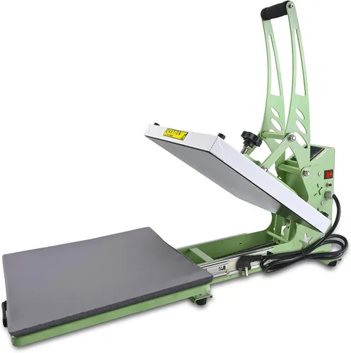 Miniatura 7 de CoolSub Prensa de calor 15x15 con deslizamiento, máquina de transferencia de calor digital industrial para sublimación de camisetas verde Nuevo
