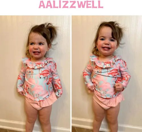 Miniatura 2 de Aalizzwell Bañador de manga larga para bebé niña
