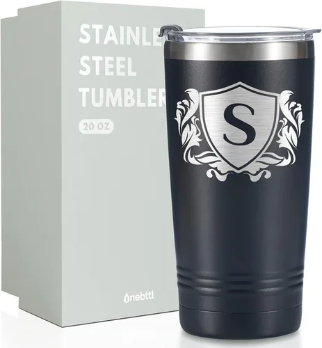 Miniatura 15 de Onebttl Regalos personalizados para hombres con iniciales, vaso de viaje con monograma para él, tazas de café personalizadas, regalos únicos