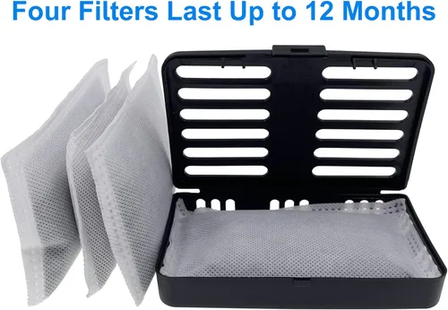 Miniatura 3 de Filtro absorbente de olores de carbón activado, desodorante compatible con botes de basura iTouchless de 8 galones y más grandes