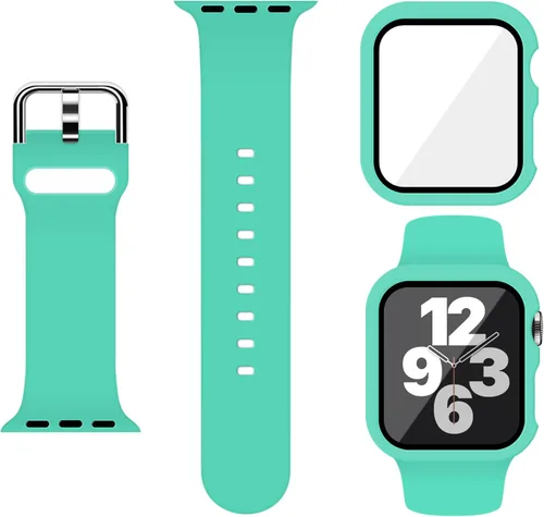 Miniatura 16 de Correa Deportiva de Silicona y Estuche con Protector de Pantalla para Apple Watch Series 11, Series 10, Series 9, Series 8, Series 7, Series 6 SE