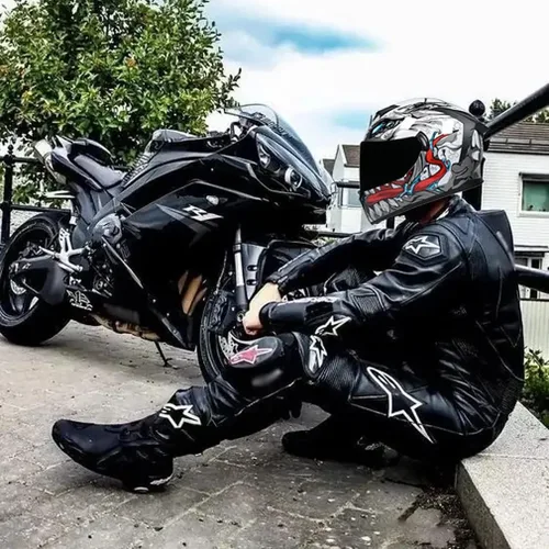Miniatura 7 de Casco de motocicleta Bluetooth de cara completa abatible con micrófono, diseño de ala trasera aprobado por DOT, reducción de ruido con doble visera