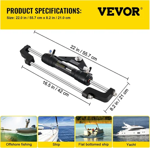 Miniatura 7 de VEVOR Kit de dirección hidráulica fuera de borda